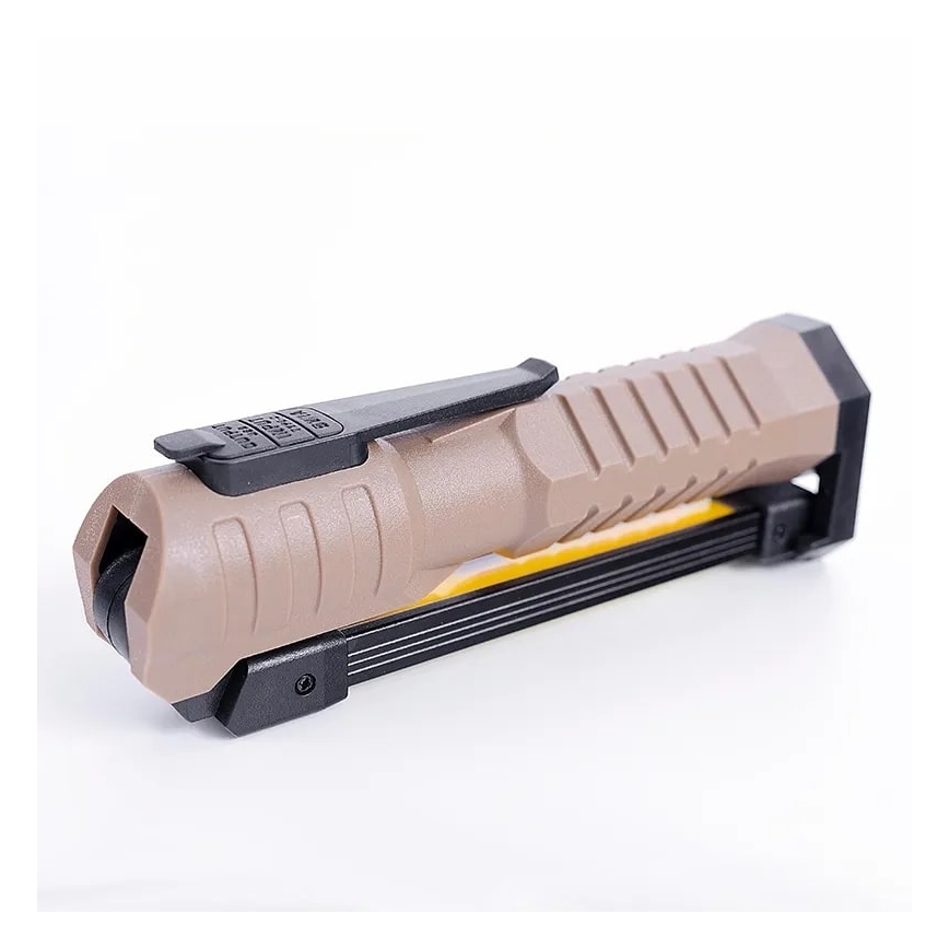 Lampe torche de travail rechargeable à intensité variable avec batterie portative LED/4W/5V IPX4 600 lm 2000mAh