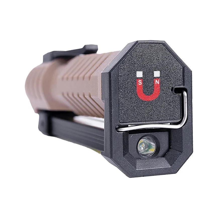 Lampe torche de travail rechargeable à intensité variable avec batterie portative LED/4W/5V IPX4 600 lm 2000mAh