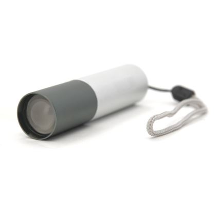 Lampe torche LED/400mAh blanche/grise