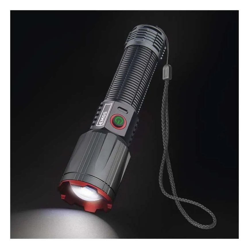 Lampe torche métallique rechargeable LED/5V 3000 brillant 5000 mAh IP43