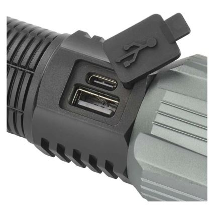 Lampe torche métallique rechargeable LED/5V 3000 brillant 5000 mAh IP43