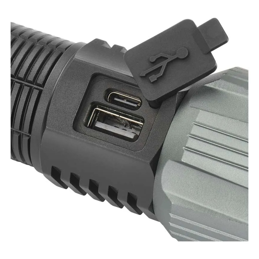 Lampe torche métallique rechargeable LED/5V 3000 brillant 5000 mAh IP43