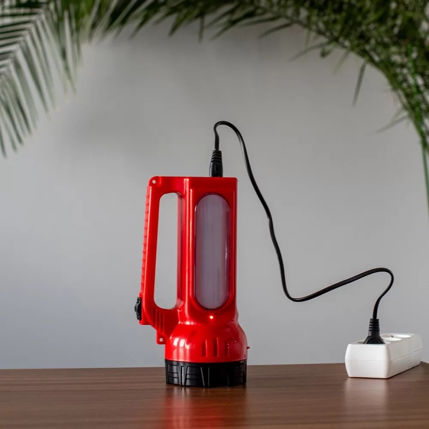 Lampe torche solaire rechargeable LED/7W/230V 400 brillant 3200 mAh