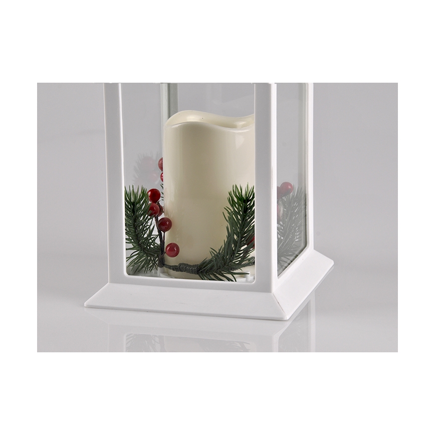 Lantaarn Witte Kaars LED Kerstversiering LED / 3x AAA