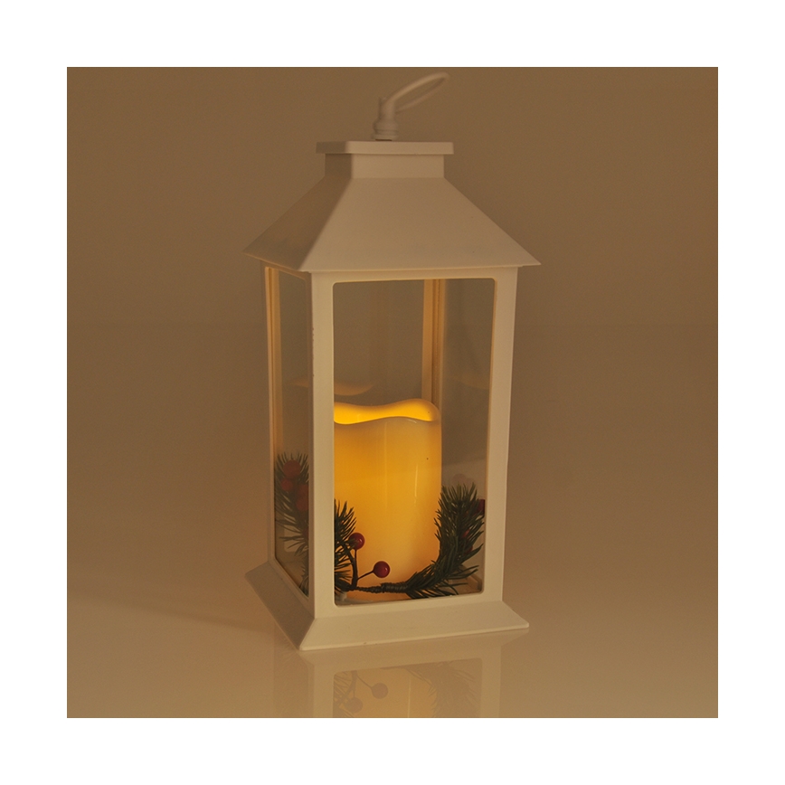Lantaarn Witte Kaars LED Kerstversiering LED / 3x AAA