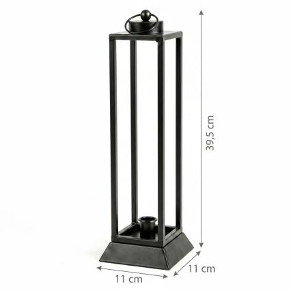 Lanterne décorative HALL 39,5 cm noire