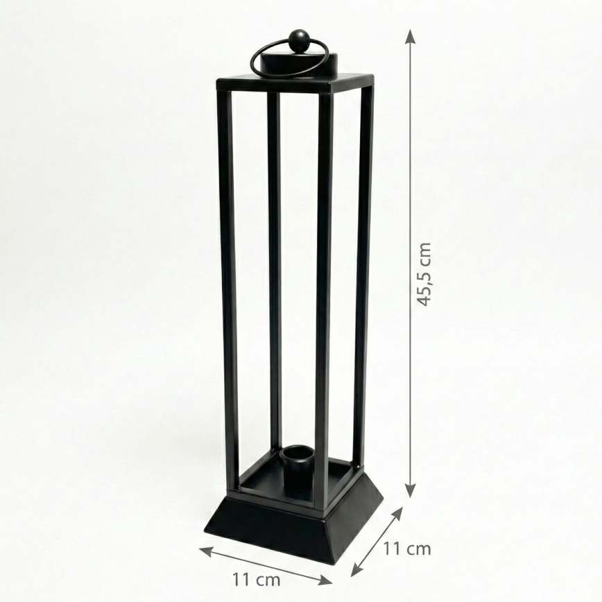 Lanterne décorative HALL 45,5 cm noire