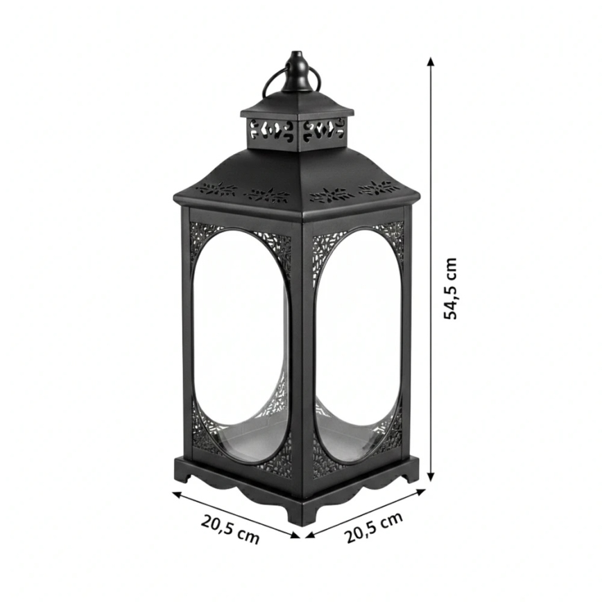 Lanterne décorative ROSEHILL 54,5 cm noire