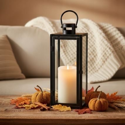 Lanterne décorative TOWER 29 cm, noire