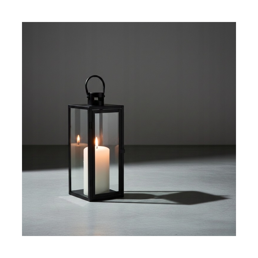 Lanterne décorative TOWER 29 cm, noire