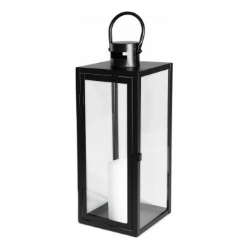 Lanterne décorative TOWER 38 cm noire