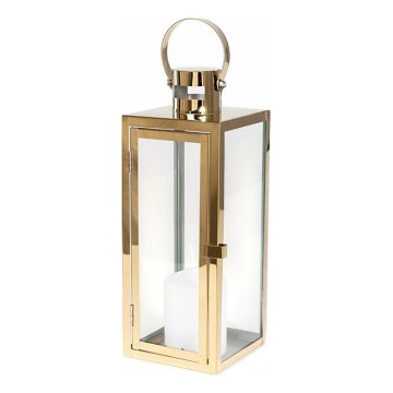 Lanterne décorative TOWER 49 cm dorée