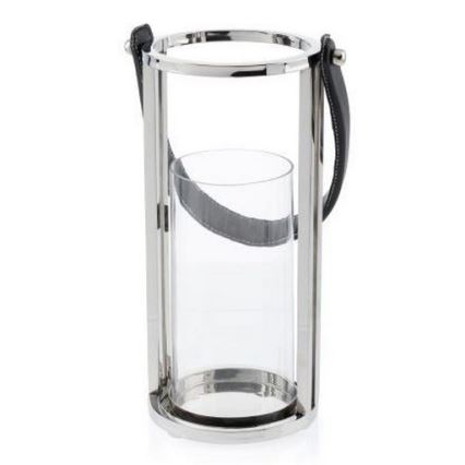 Lanterne LAMPION 30 cm chrome brillant/noir