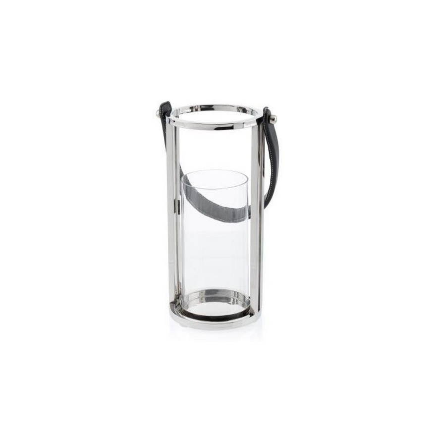 Lanterne LAMPION 30 cm chrome brillant/noir