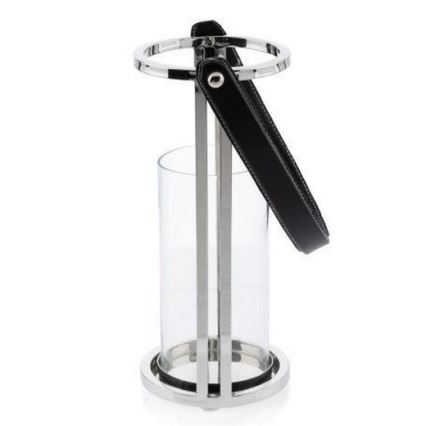 Lanterne LAMPION 30 cm chrome brillant/noir
