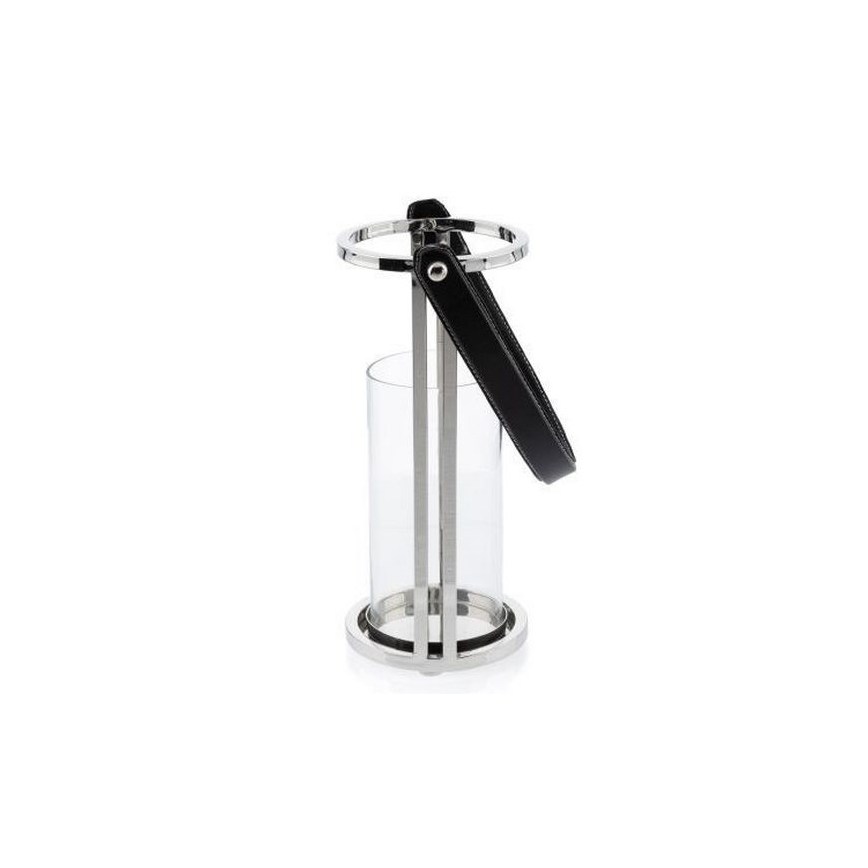 Lanterne LAMPION 30 cm chrome brillant/noir