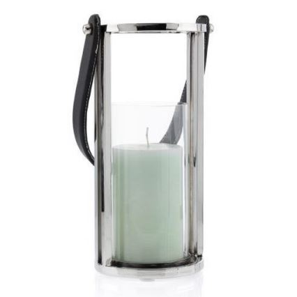 Lanterne LAMPION 30 cm chrome brillant/noir