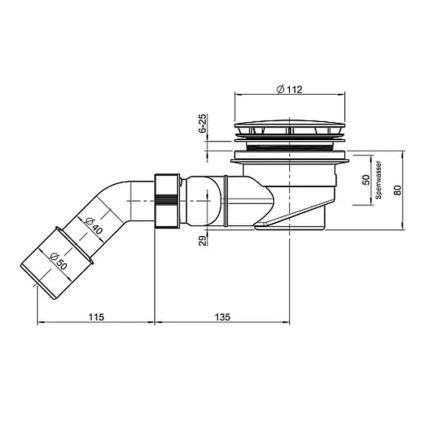 LAUFEN H2951270000001 - Sifon voor douchebak SOLUTIONS kunststof/wit