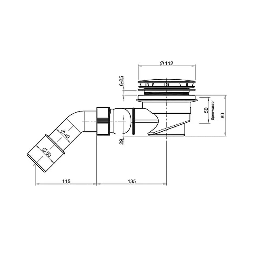 LAUFEN H2951270000001 - Sifon voor douchebak SOLUTIONS kunststof/wit