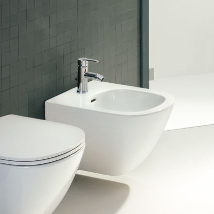 LAUFEN H3410810041141 - Bidet kraan + afval met overloop LUA glanzend chroom