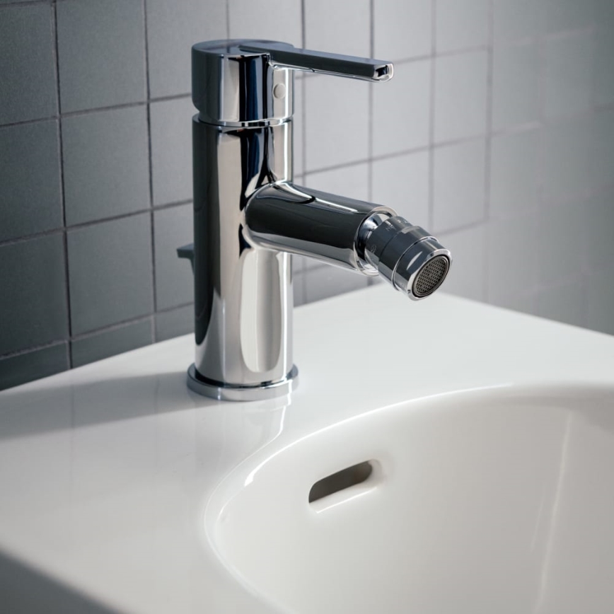 LAUFEN H3410810041141 - Bidet kraan + afval met overloop LUA glanzend chroom