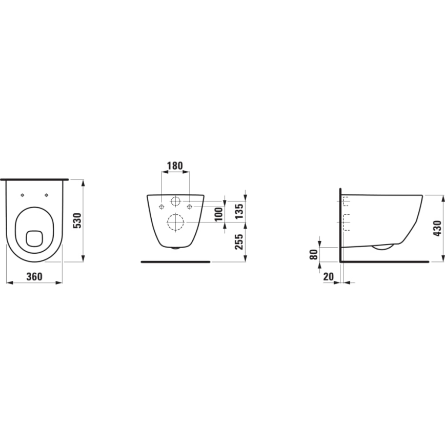 LAUFEN H8209590000001 - Wandtoilet PRO keramiek/wit