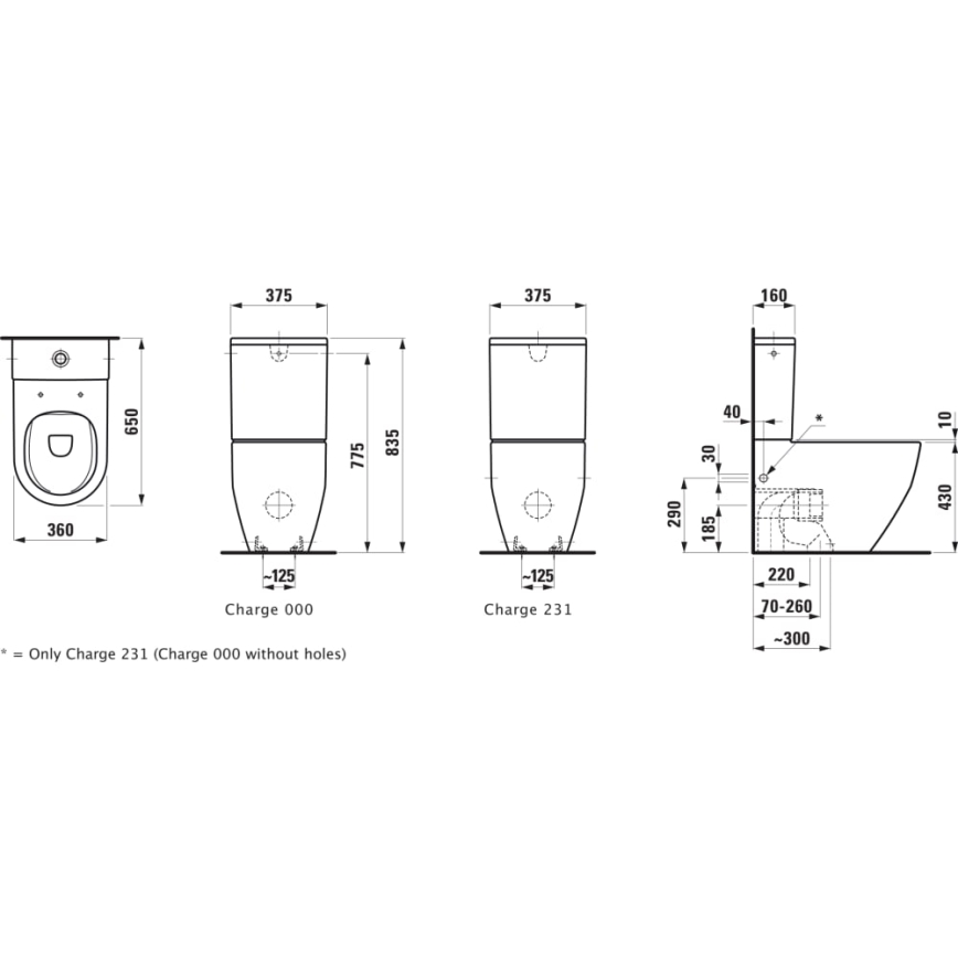 LAUFEN H8259624000001 - WC-kompas PRO keramiek/wit