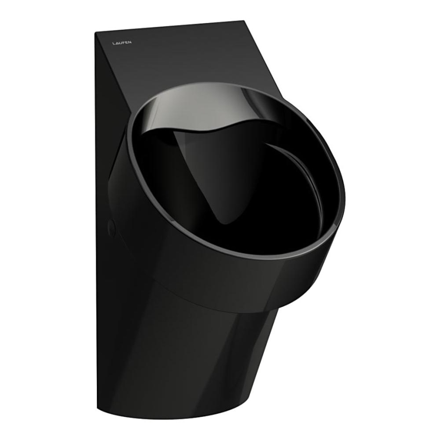 LAUFEN H8402850200001 - Urinoir VAL met achteraansluiting en achterafvoer, keramiek, glanzend zwart
