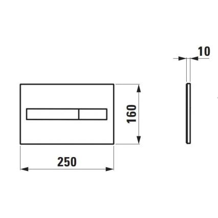 LAUFEN H8956610000001 - Plaque de commande DUAL LIS blanche