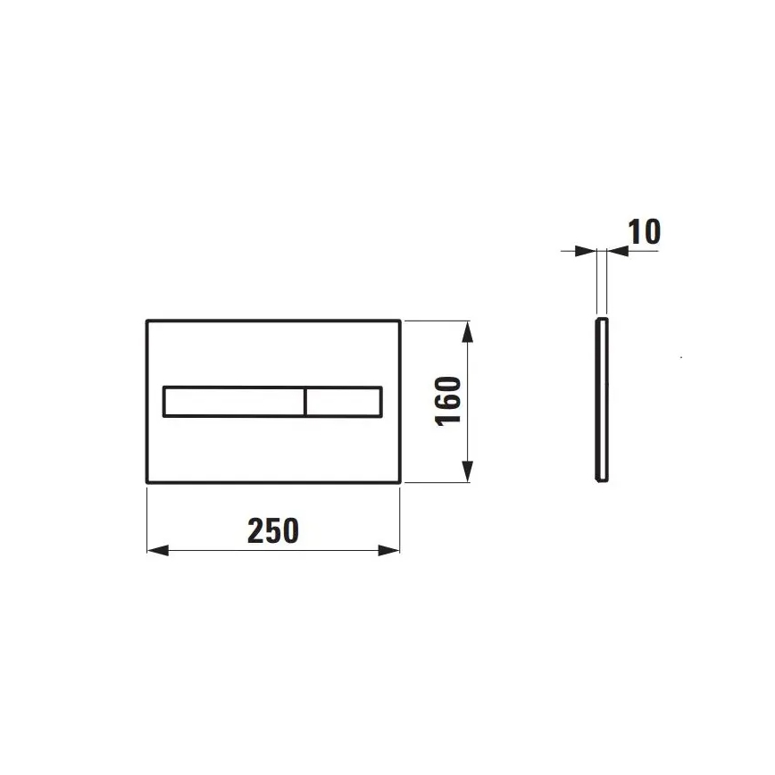 LAUFEN H8956610000001 - Spoelknop DUAL LIS wit