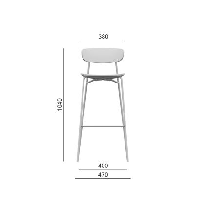 LD Seating - Barstoel TRIVI bruin/zwart