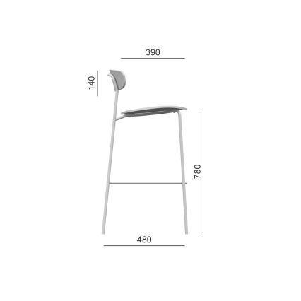 LD Seating - Barstoel TRIVI bruin/zwart