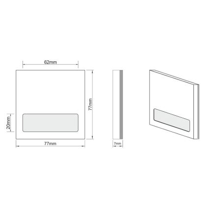 LDST AL-01-SS-BC5 - Trappenhuisverlichting ALEX 5xLED/1,2W/230V