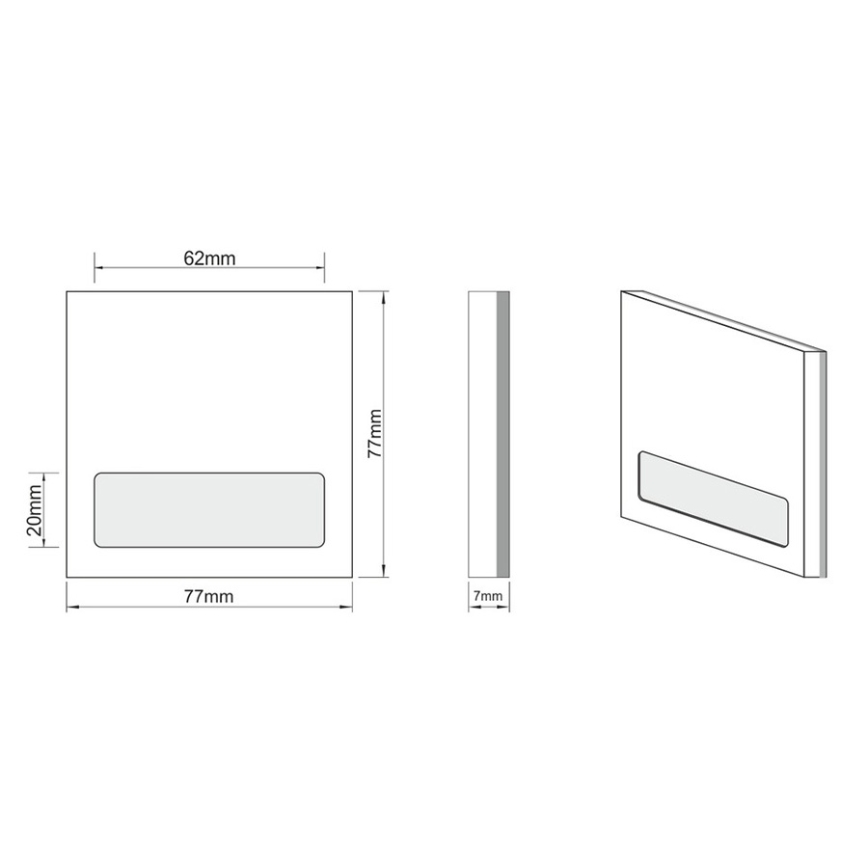 LDST AL-01-SS-BC5 - Trappenhuisverlichting ALEX 5xLED/1,2W/230V