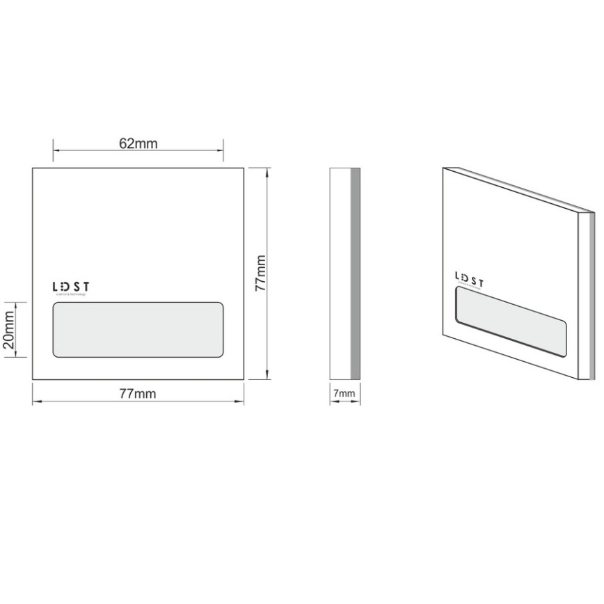 LDST AL-01-SZ-BC5 - Luminaire d'escalier LED ALEX LED/1,2W/230V or 3500K