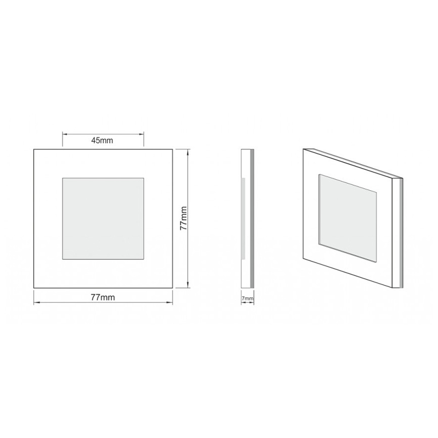 LDST AN-01-B-BC9 - Trappenhuisverlichting ANGEL 9xLED/1,2W/230V
