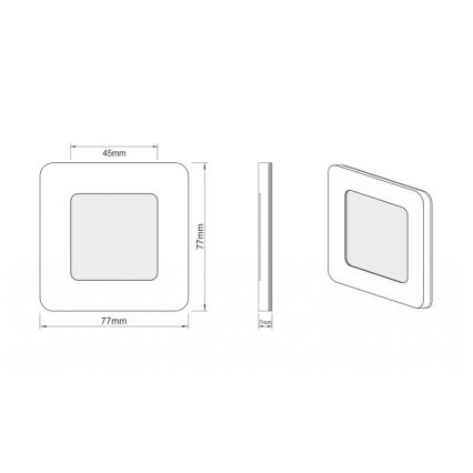 LDST DI-01-B-BZ12 - Luminaire d'escalier DIANA LED/1,2W/230V blanc 6500K