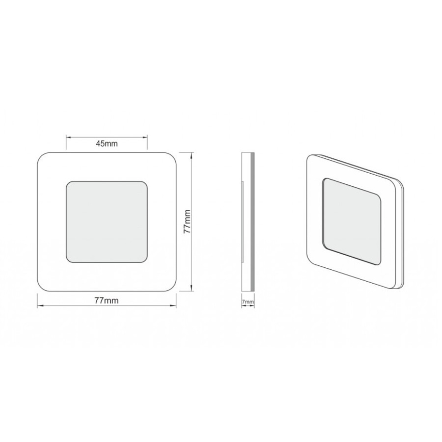 LDST DI-01-B-BZ12 - Luminaire d'escalier DIANA LED/1,2W/230V blanc 6500K