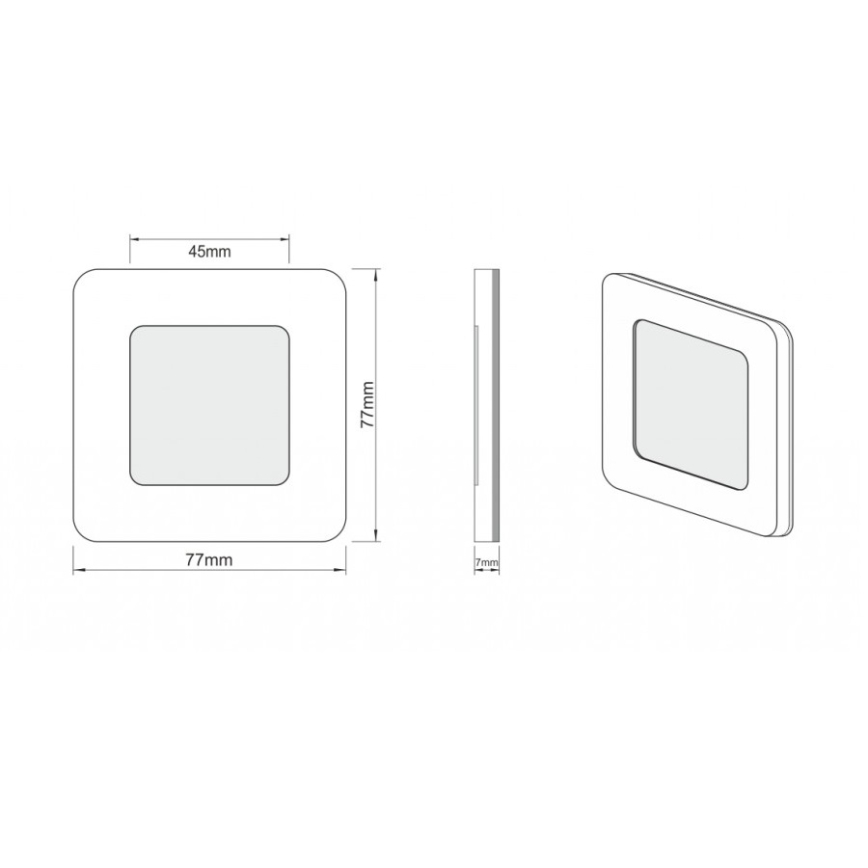 LDST DI-01-B-BZ9 - Luminaire d'escalier LED DIANA 9xLED/1,2W/230V blanc 6500K