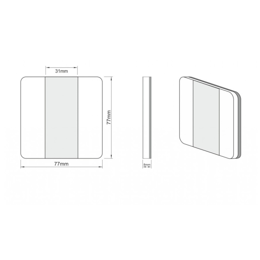 LDST DU-01-B-BZ10 - Luminaire d'escalier LED DUO 10xLED/1,2W/230V blanc 6500K