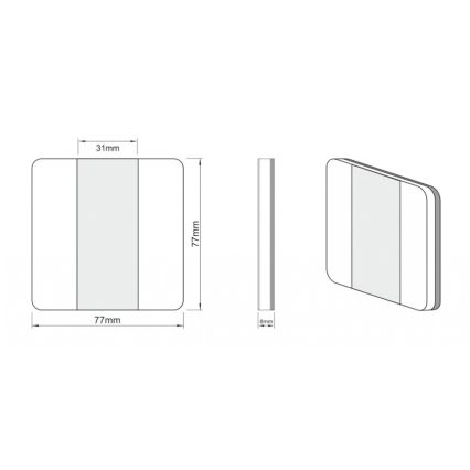 LDST DU-01-SC-BZ10 - Eclairage d'escalier DUO 10xLED/1,2W/230V