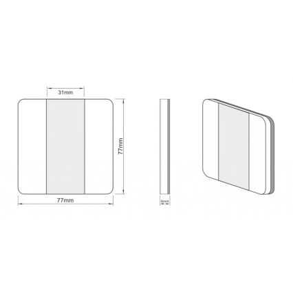 LDST DU-01-SC-BZ8 - Eclairage d'escalier DUO 8xLED/1,2W/230V