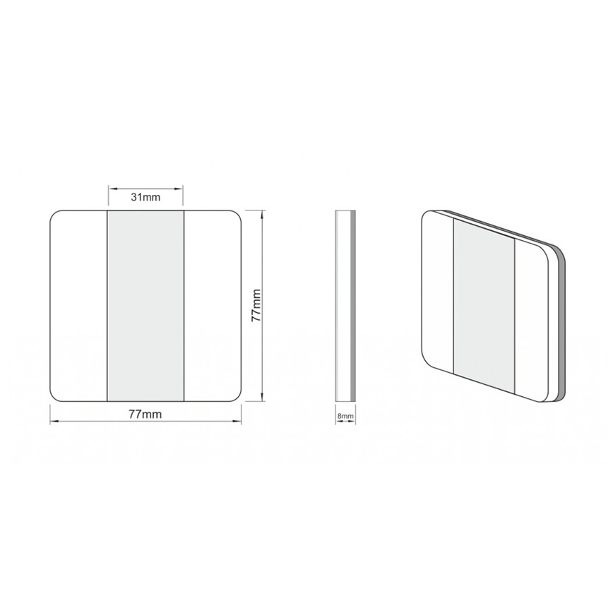 LDST DU-01-SS-BC10 - Eclairage d'escalier DUO 10xLED/1,2W/230V