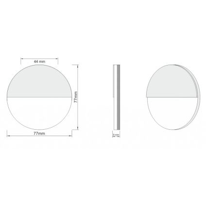 LDST RO-01-CB-BZ4 - LED Trapverlichting ROBIN 4xLED/1,2W/230V glanzend zwart 6500K