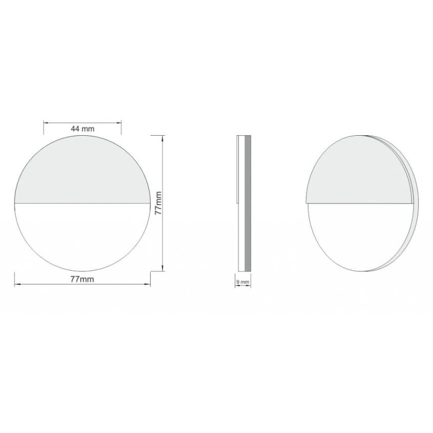 LDST RO-01-CB-BZ4 - Luminaire d'escalier LED ROBIN 4xLED/1,2W/230V noir brillant