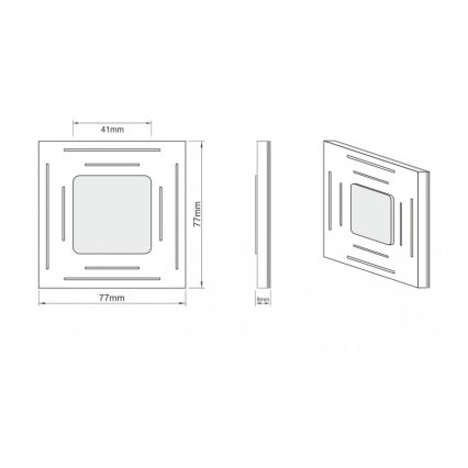 LDST SP-01-SC-BZ8- Luminaire d'escalier LED SPACE 8xLED/1,2W/230V mat noir
