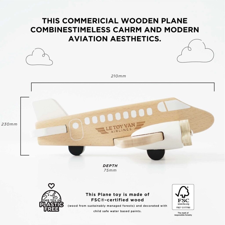 Le Toy Van - Avion en bois