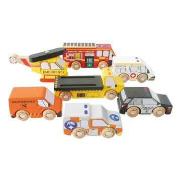 Le Toy Van - Set reddingsauto's met helikopter