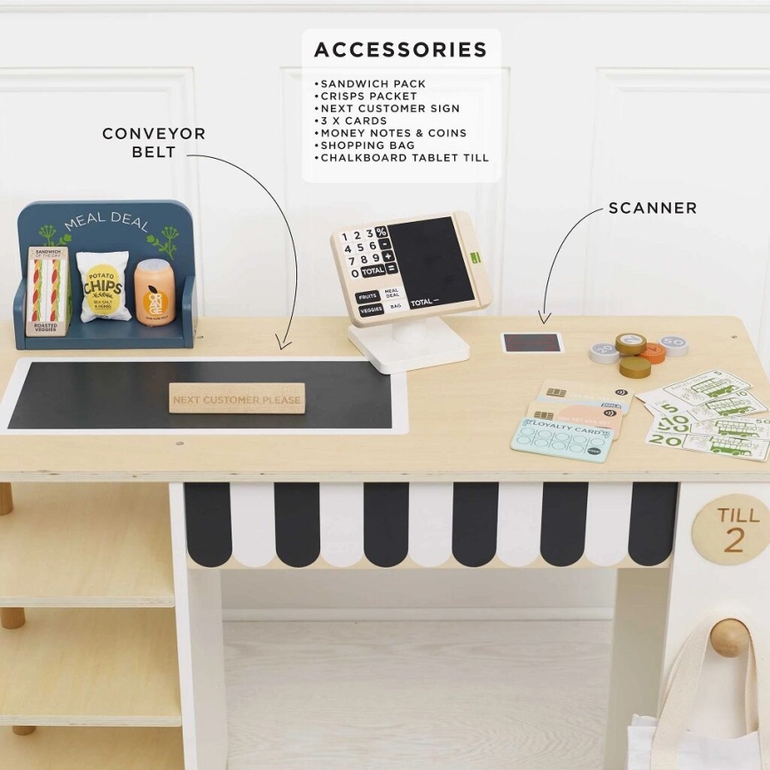 Le Toy Van - Stand de marché avec caisse enregistreuse et accessoires