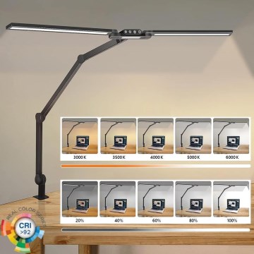 LED à intensité variable tactile flexible lampe de table LED/24W/230V 3000-6500K CRI 92 noir